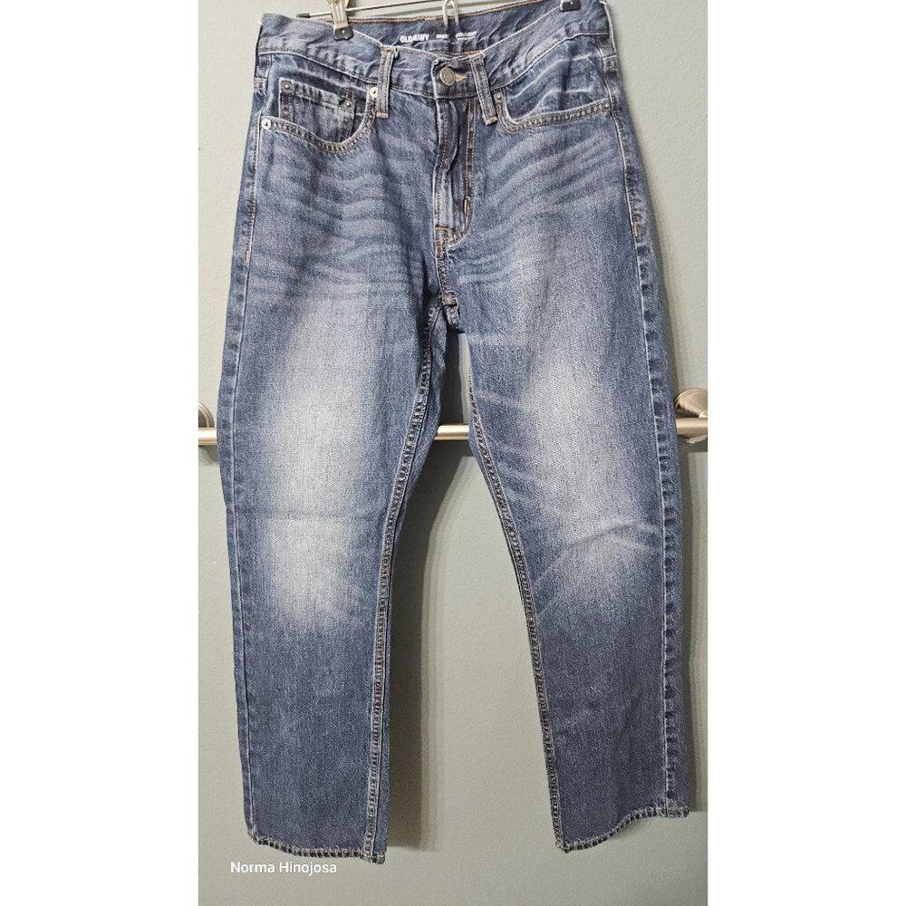 Old Navy Mens Straight Leg Jeans Dark Wash Denim 30x30